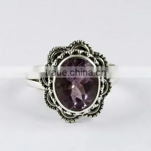 Oriental !! Amethyst 925 Sterling Silver Ring, Wholesale Silver Jewellery, 925 Silver Jewellery thumbnail-2