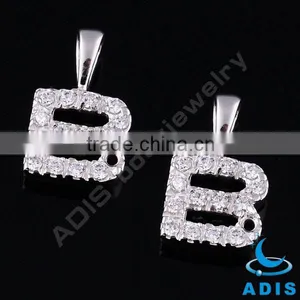 Zircons B Sterling Silver Pendants Fashion Body Jewelry thumbnail-1
