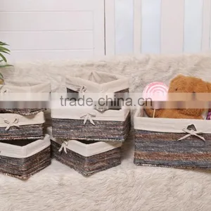 Home Organization Eco-friendly Storage Basket With Lining Set Of7 thumbnail-2