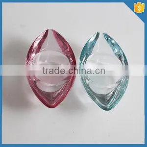 Small Boat Shape Spray Color Crystal Glass Candle Holder Tealight Holder thumbnail-1
