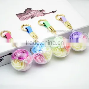 Promotional Flower Crystal Ball Keychain thumbnail-1
