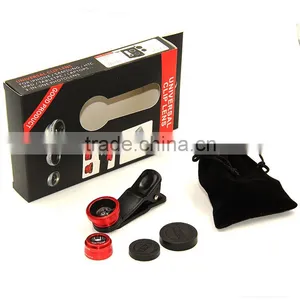 Universal for Smartphone 3 In1 Fish Eye+ Wide Angle + Macro Camera Clip Lens thumbnail-2