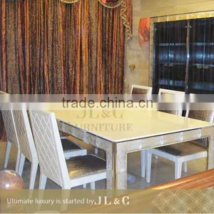 JT14-02 High Quality Modern Mdf Dining Table With Glass Top Designs From JLC Furniture thumbnail-2