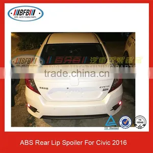 For Civic 10th 2016 Sedan 4Door Primer ABS Rear Trunk Spoiler Unpainted Auto Spoiler thumbnail-1