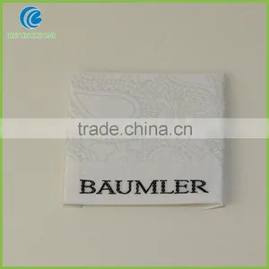 China Shenzhen Label Manufacturer Casual Garment Woven Clothing Main/Care/Size Label For T-Shirt Private Label thumbnail-3