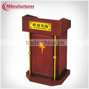 China Supply Wood Lectern Pulpit /Hotel Meeting Room Rostrum thumbnail-1