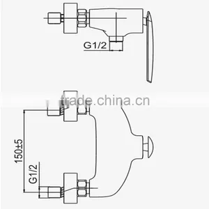 Sanitary Ware Bath & Shower Mixer Brass Shower Faucet thumbnail-6