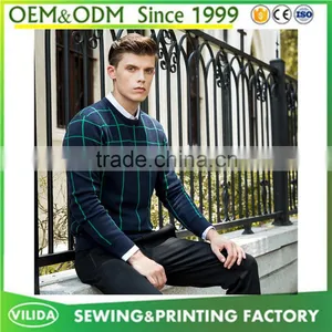 High Quality Autumn Mens Knitted Pullover Sweater New Style 100% Woolen Knitted Sweater thumbnail-3