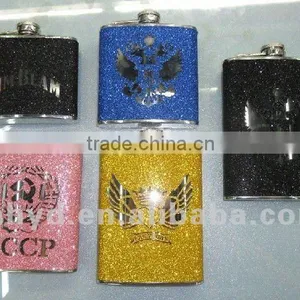 6oz Trendy Stainless Steel Hip Flask With Color thumbnail-1