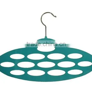 Oval Circles Velvet Flocked Scarf Hanger Organizer thumbnail-6