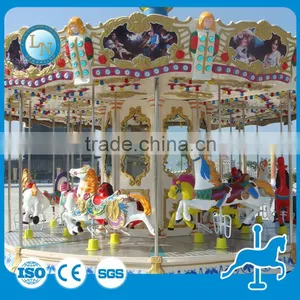 Theme Park Luxury Kiddie Amusement Carousel Horses Ride for Sale thumbnail-1