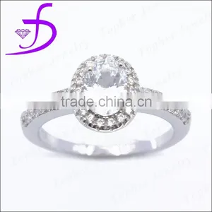 Wholesale 925 Sterling Silver Zircon Wedding Ring thumbnail-1