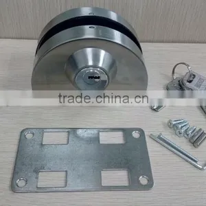 Stainless Steel Door Lock With 3 Brass Keys for Glass Door thumbnail-1