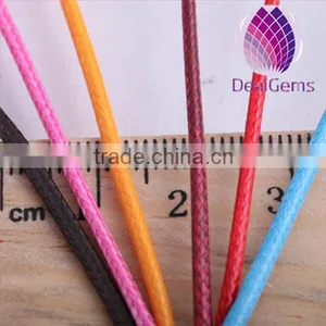 Wholesale Price Colorful 0.8mm Round Korea Cotton Waxed Cord for Bracelet Necklace Garments thumbnail-1