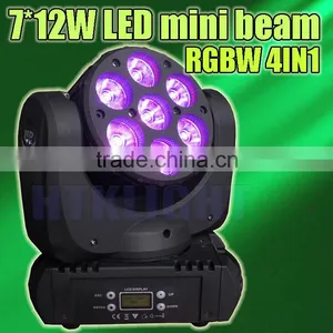 Led Mini Moving Head 7*12W RGBW 4 in 1 thumbnail-1