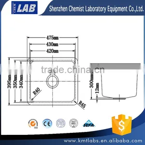 Cheap High Grade PP Laboratory Chemical Resistant Sink thumbnail-3