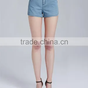 Guangzhou Clothing Wholesale Top Quality High Waist Women Summer Denim Shorts thumbnail-2