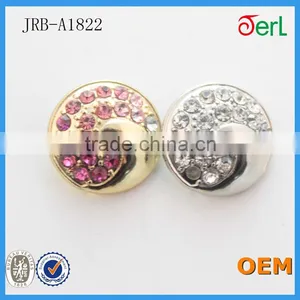 Hot Sales Popular Customized Alloy Rhinestone Buttons With Crystal for Jeans T-shirt Decoration thumbnail-3