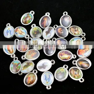 Catholic Rosary Necklace , Jesus Crucifix and Medal Circle ,musilim Rosary Necklace thumbnail-5