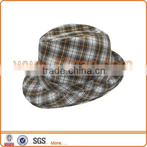 Hot Sale Check Pattern Buy Fedora Hats Wholesale thumbnail-1