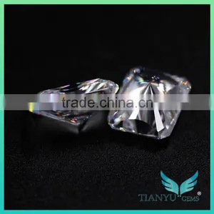 White Moissanite Diamond 8x10mm Radiant Cut Forever One Moissanite Discount thumbnail-4