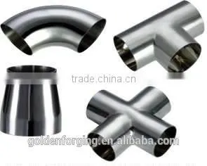 Forging Mechanical Parts Fabrication Services Cross Pipe Fittings Stainless Steel Tee Black Steel Pipe Tee thumbnail-2