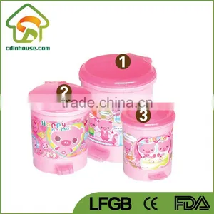 Pig Frog Plastic Foot Pedal Children Trash Can thumbnail-5