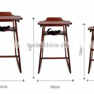 Baby Wooden Dinning Chair Wood Highchair thumbnail-4