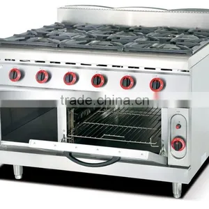Restaurant Hotel 8 Burner Gas Range With Oven,commercial Gas Range Definition(ZQW-889-8) thumbnail-1