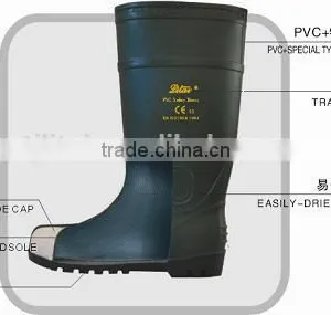 CE EN ISO 20345 S5 PVC Boots, Chemical Resistant Safety Boots Manufacturer/turquoise Boots thumbnail-4