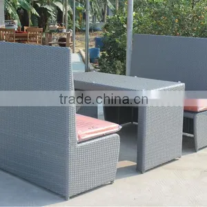 Outdoor PE Synthetic Rattan Benches Leisure Table and Chairs CF1275 thumbnail-3