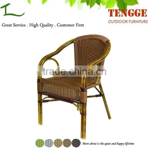TG15-0164 Newest Outdoor Bamboo Look Rattan Starbucks Chair thumbnail-1