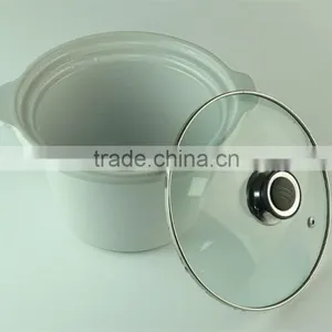 White Serveware Porcelain Serving Soup Tureen With Clear Lid thumbnail-2