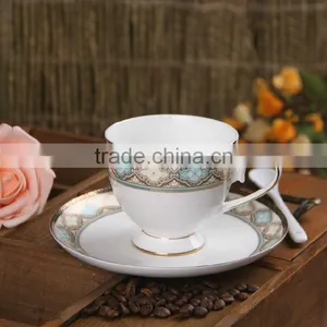 Hot Sale Factory Coffee Tea Porcelain Ceramic Cups Saucers Set thumbnail-1
