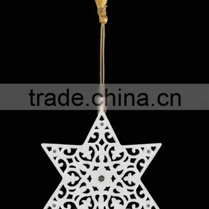 Hot Sale Porcelain Christmas Star Hanging Ornament Stand With Porcelain Ball Pendant WS331-SS10098B thumbnail-1