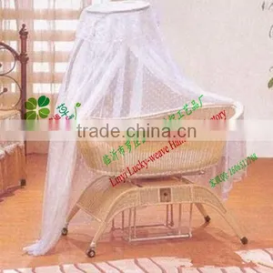 Handmade Wicker Baby Crib thumbnail-1
