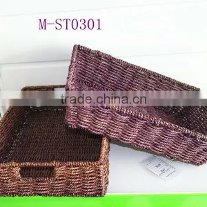 Willow Handmade Disposable White Wicker Tray thumbnail-4