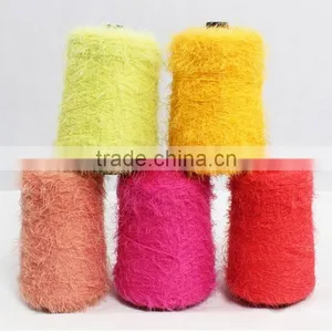 Soft 100% Colored Nylon Feather Yarn 1-60nm for Knitting Sweater thumbnail-2