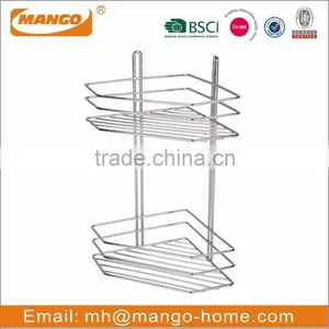 Chrome Plating Metal Wire Bathroom Corner Shelf thumbnail-1