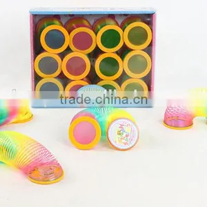 Hot Sale Plastic Colorful 3D Rainbow Spring LED Light Toys Educational Classic Toys/promotional Toys Raibow Circle thumbnail-1
