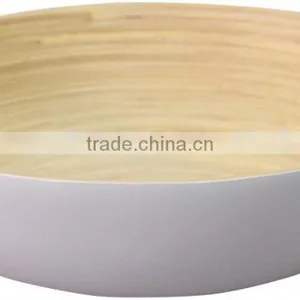 Spun Bamboo Salad Bowls, Lacquered Bamboo Salad Bowls thumbnail-4