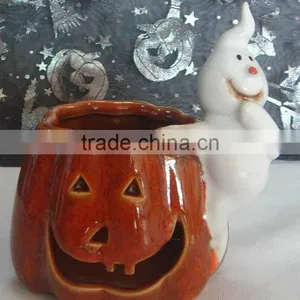 Ceramic Ghost Pot,hallowmas Decoration,glaze Ceramic Halloween thumbnail-1