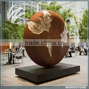 Modern Garden Art Craft Decorative Corten Steel Elaborate Sculpture thumbnail-1