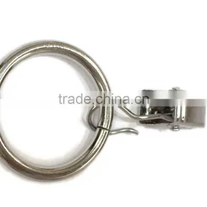 Chrome Plated ID30mm & OD37mm Rod Ring With Clip Hanging / A Ring With A Clip / Iron Curtain Ring With Clip thumbnail-5