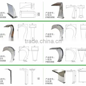 Strong Power Massage Stainless Steel Spa Shower Goose ,snake Shape Garden Pond Waterfall,protable Curtain for Outdoor Pool thumbnail-6