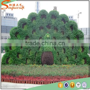 Songtao High Quality Artificial Peacock Artificial Animal Topiary Sculpture for Garden Decoration thumbnail-2