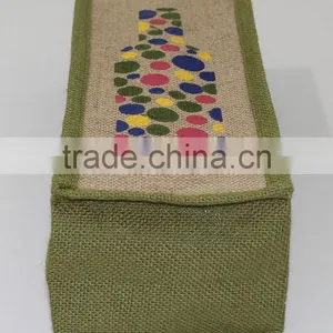 Jute Wine Bag/ One Bottle Wine Carry Bag Jute/ Eco-friendly Wine Tote thumbnail-2