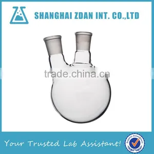 Round Bottom Quartz Flask Two Neck thumbnail-1