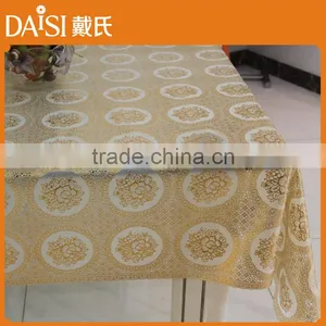 137CM*20M Beautiful Golden PVC Lace Table Cloth for Banquet thumbnail-6