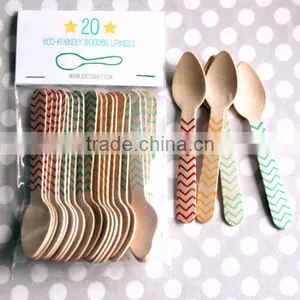 2017 Customize Packing Travel Cutlery Set Disposable Wooden Cutlery thumbnail-1